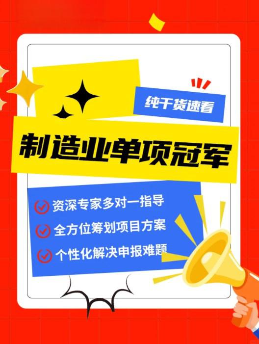 单项冠军申报辅导(单项冠军是什么意思)通化市